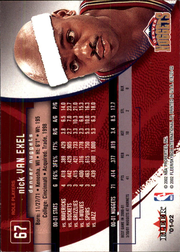 B1643- 2001-02 E-X Basketball Karten 1-130 + Rookies -du Pick- 15 + Gratis US - Bild 99 von 149