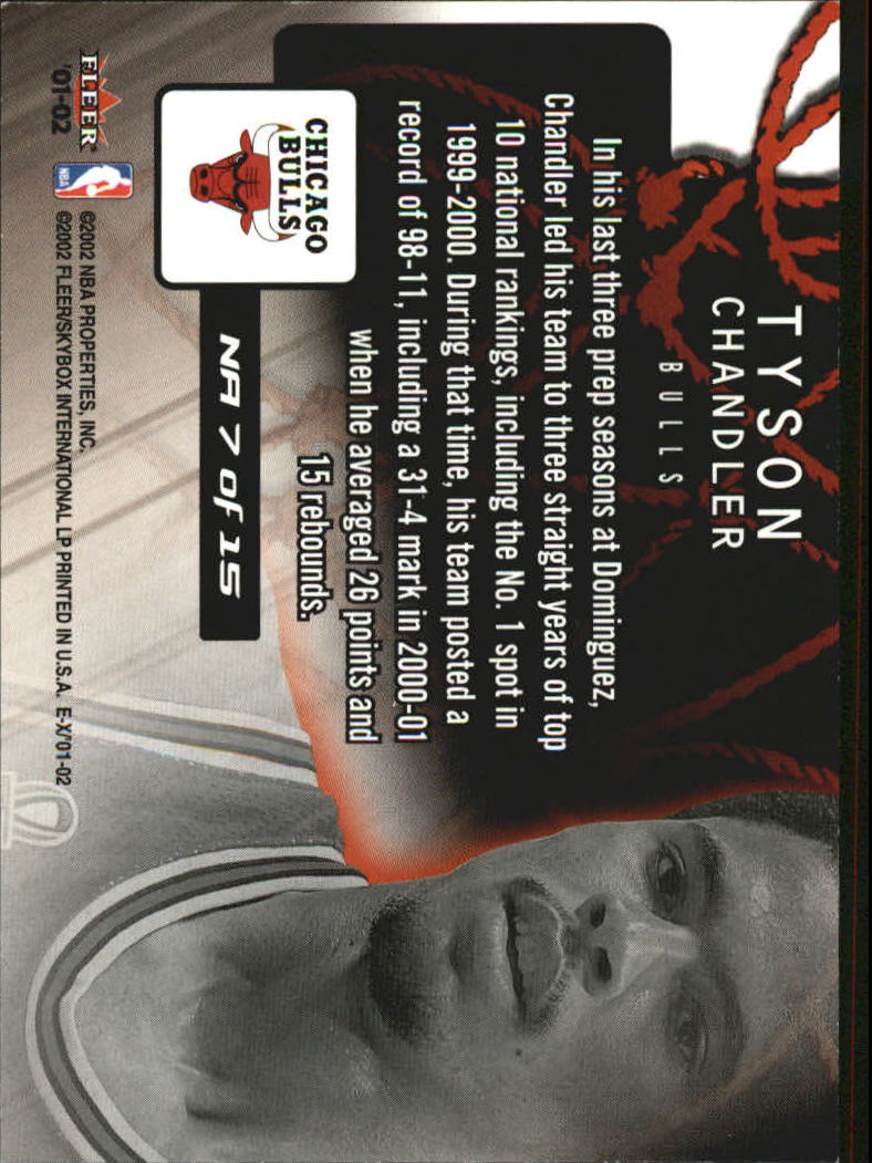 2001-02 E-X Net Assets #7 Tyson Chandler back image