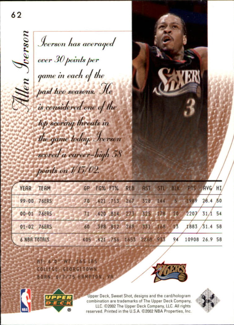 Allen Iverson cards (1997-2021) 76ers Nuggets - You Choose - Bild 91 von 228