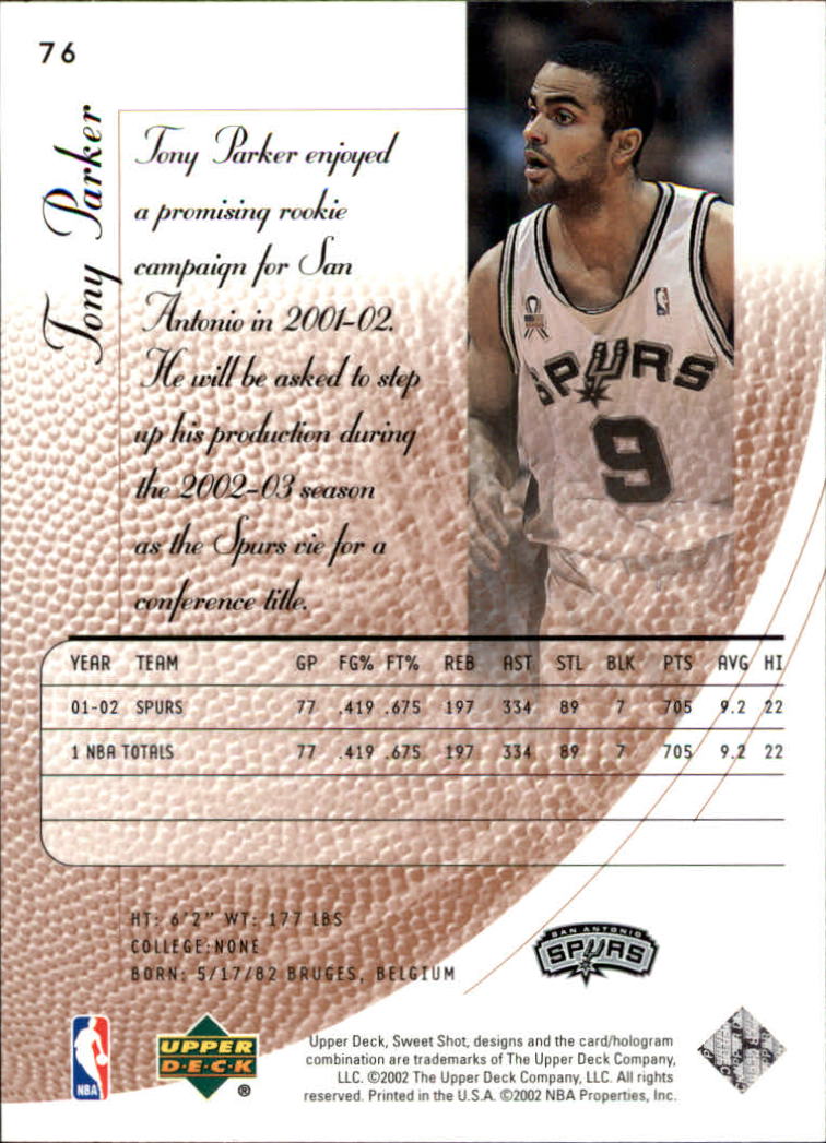 Tony Parker cards (2002-2018) Spurs Hornets - You Choose - Picture 17 of 227