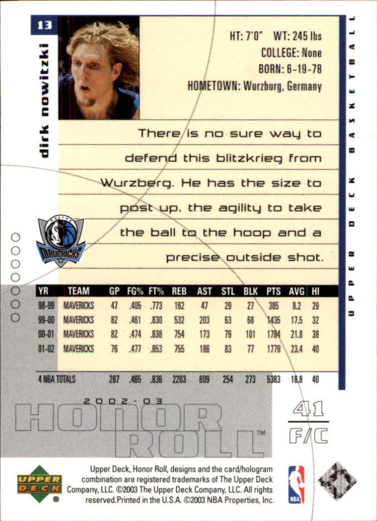 Dirk Nowitzki cards (1999-2021) Mavericks - You Choose - Bild 92 von 266