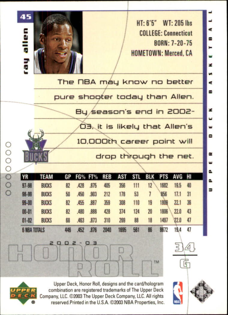 Ray Allen cards (1997-2021) Bucks Celtics Sonics Heat - Picture 171 of 349