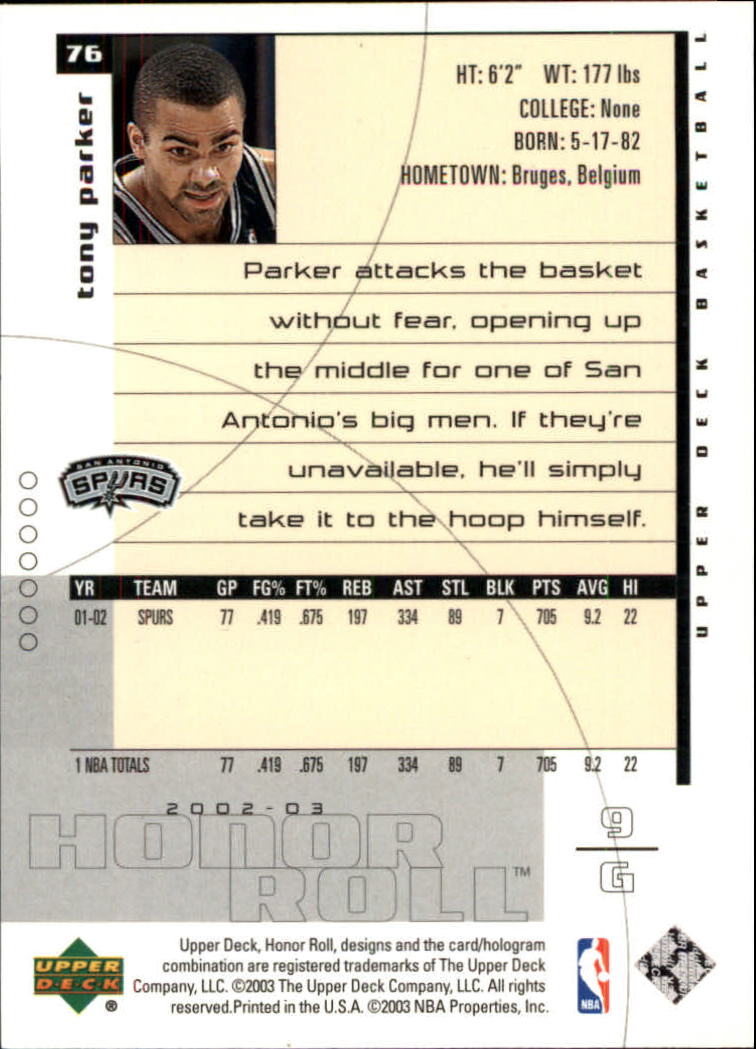 Tony Parker cards (2002-2018) Spurs Hornets - You Choose - Picture 31 of 227