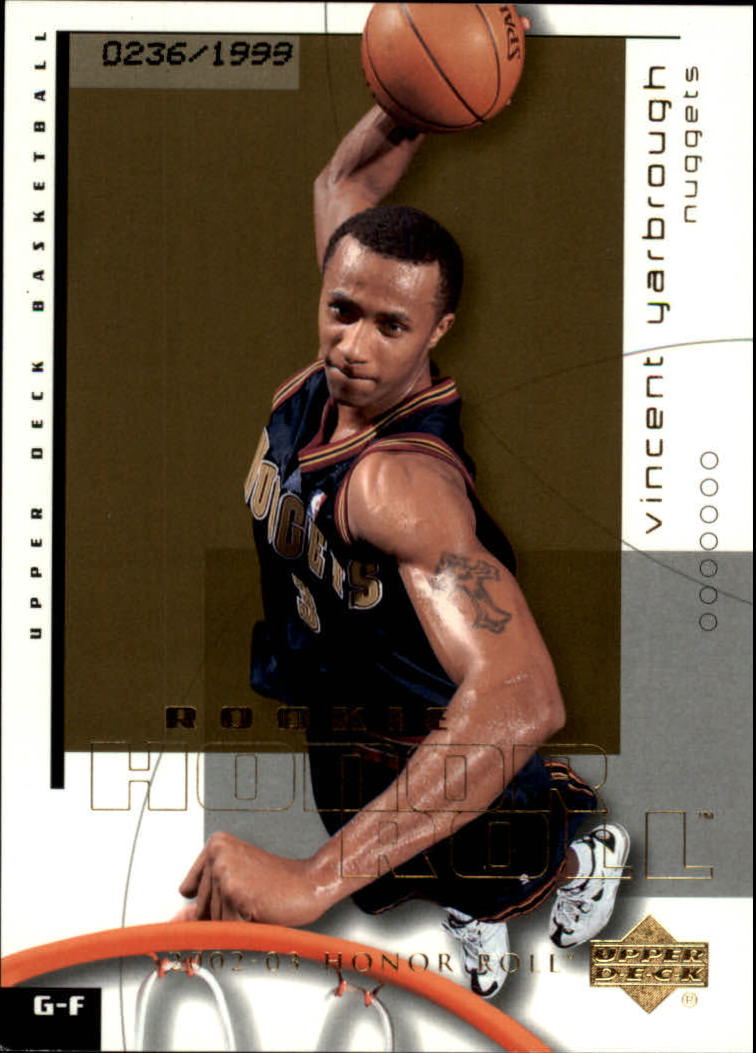 2002-03 Upper Deck Honor Roll #121 Vincent Yarbrough RC