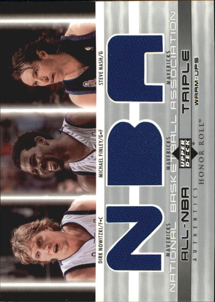 2002-03 Upper Deck Honor Roll Triple Warm-ups #3 Dirk Nowitzki/Michael Finley/Steve Nash