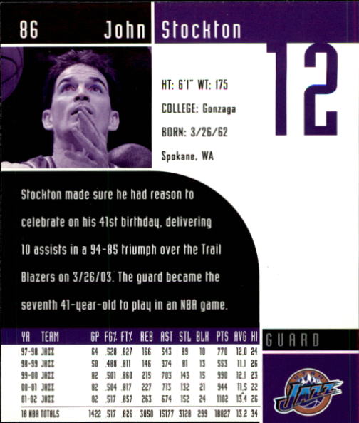 John Stockton cards (1989-2021) Jazz - You Choose - Bild 234 von 284