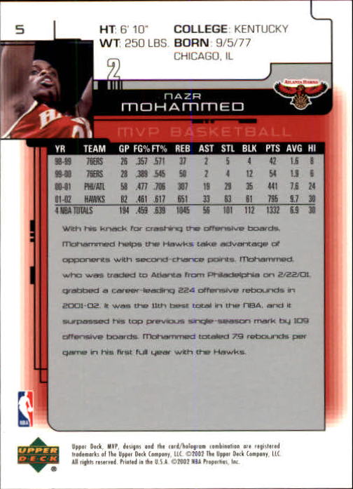 A8481- 2002-03 Upper Deck MVP Basketball #s 1-220 -You Pick- 15+ FREE US SHIP - Picture 11 of 439