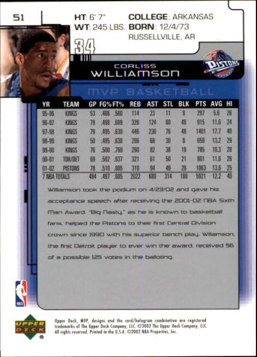 A8481- 2002-03 Upper Deck MVP Basketball #s 1-220 -You Pick- 15+ FREE US SHIP - Picture 103 of 439