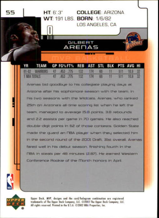 A8481- 2002-03 Upper Deck MVP Basketball #s 1-220 -You Pick- 15+ FREE US SHIP - Picture 111 of 439