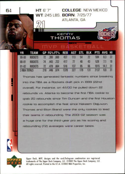 A8481- 2002-03 Upper Deck MVP Basketball #s 1-220 -You Pick- 15+ FREE US SHIP - Picture 123 of 439