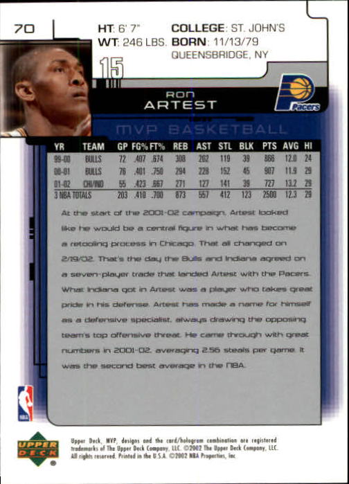 A8481- 2002-03 Upper Deck MVP Basketball #s 1-220 -You Pick- 15+ FREE US SHIP - Picture 141 of 439