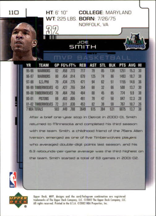 A8481- 2002-03 Upper Deck MVP Basketball #s 1-220 -You Pick- 15+ FREE US SHIP - Picture 219 of 439