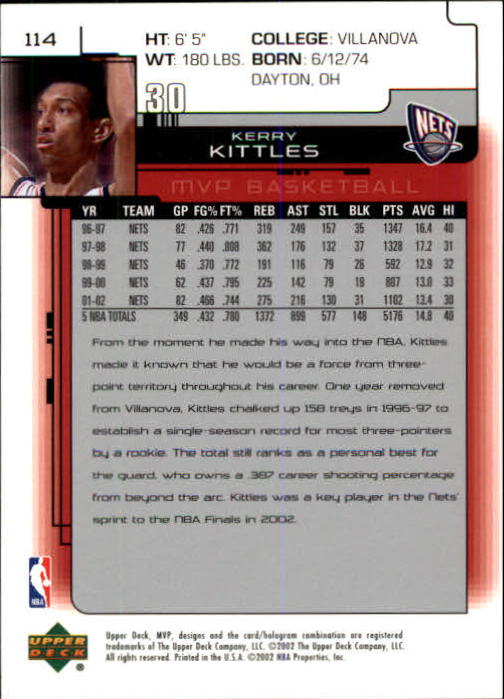 A8481- 2002-03 Upper Deck MVP Basketball #s 1-220 -You Pick- 15+ FREE US SHIP - Picture 227 of 439