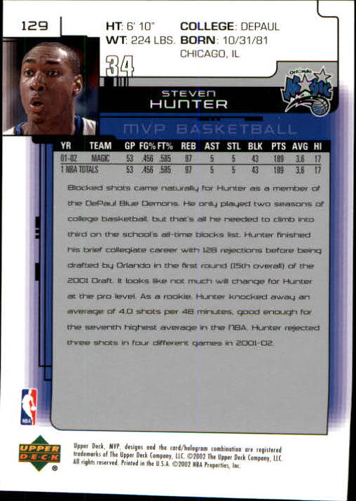 A8481- 2002-03 Upper Deck MVP Basketball #s 1-220 -You Pick- 15+ FREE US SHIP - Picture 257 of 439