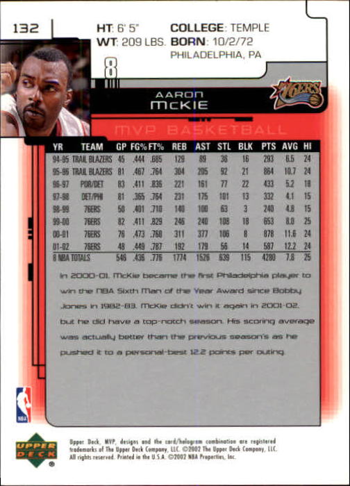 A8481- 2002-03 Upper Deck MVP Basketball #s 1-220 -You Pick- 15+ FREE US SHIP - Picture 263 of 439