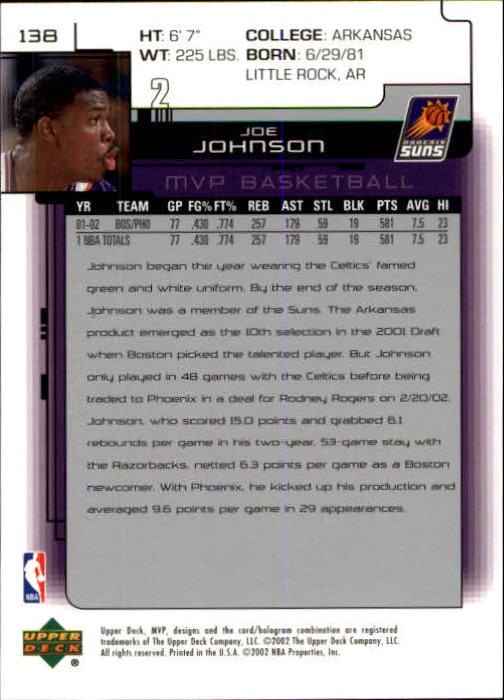 A8481- 2002-03 Upper Deck MVP Basketball #s 1-220 -You Pick- 15+ FREE US SHIP - Picture 275 of 439