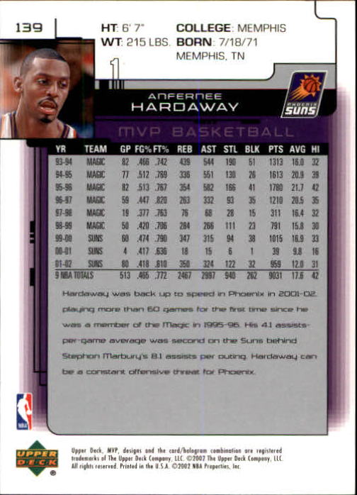A8481- 2002-03 Upper Deck MVP Basketball #s 1-220 -You Pick- 15+ FREE US SHIP - Picture 277 of 439