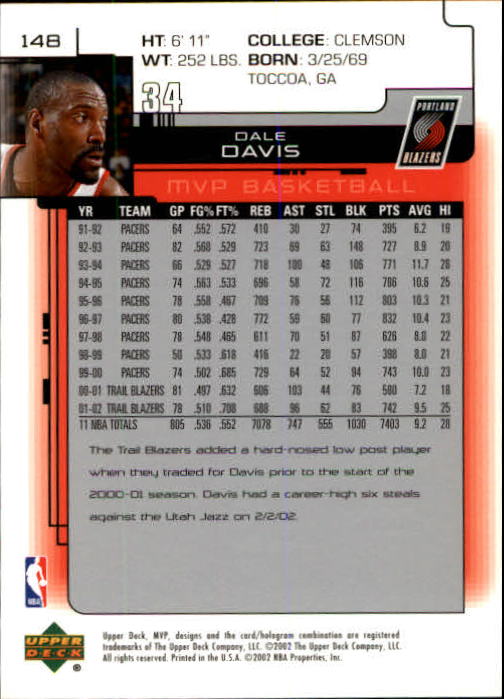 A8481- 2002-03 Upper Deck MVP Basketball #s 1-220 -You Pick- 15+ FREE US SHIP - Picture 295 of 439