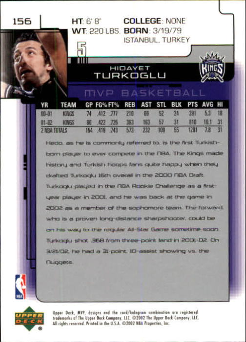 A8481- 2002-03 Upper Deck MVP Basketball #s 1-220 -You Pick- 15+ FREE US SHIP - Picture 311 of 439