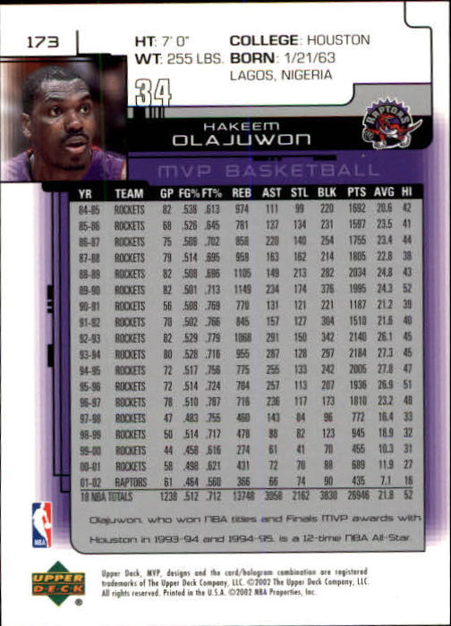 A8481- 2002-03 Upper Deck MVP Basketball #s 1-220 -You Pick- 15+ FREE US SHIP - Picture 345 of 439