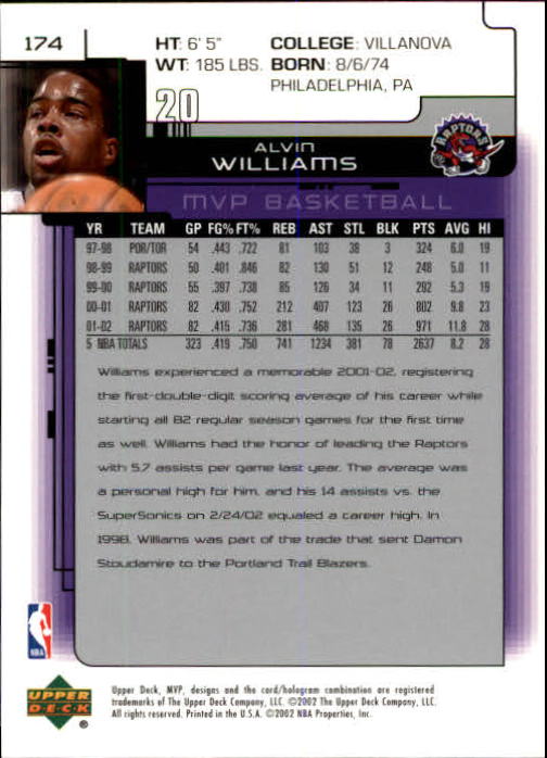 A8481- 2002-03 Upper Deck MVP Basketball #s 1-220 -You Pick- 15+ FREE US SHIP - Picture 347 of 439