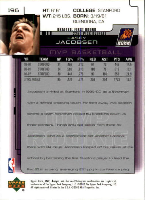 A8481- 2002-03 Upper Deck MVP Basketball #s 1-220 -You Pick- 15+ FREE US SHIP - Picture 391 of 439