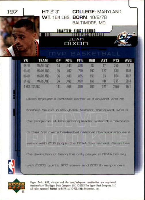 A8481- 2002-03 Upper Deck MVP Basketball #s 1-220 -You Pick- 15+ FREE US SHIP - Picture 393 of 439