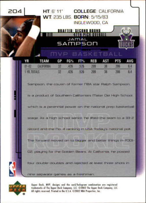 A8481- 2002-03 Upper Deck MVP Basketball #s 1-220 -You Pick- 15+ FREE US SHIP - Picture 407 of 439