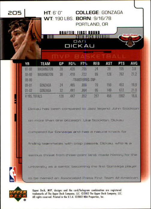 A8481- 2002-03 Upper Deck MVP Basketball #s 1-220 -You Pick- 15+ FREE US SHIP - Picture 409 of 439