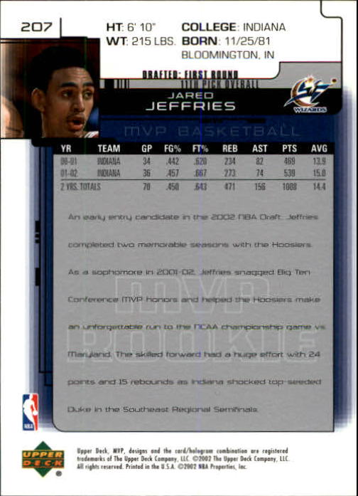 A8481- 2002-03 Upper Deck MVP Basketball #s 1-220 -You Pick- 15+ FREE US SHIP - Picture 413 of 439