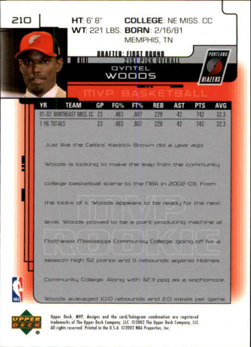 A8481- 2002-03 Upper Deck MVP Basketball #s 1-220 -You Pick- 15+ FREE US SHIP - Picture 419 of 439