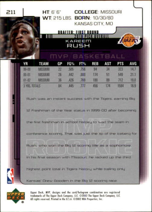A8481- 2002-03 Upper Deck MVP Basketball #s 1-220 -You Pick- 15+ FREE US SHIP - Picture 421 of 439