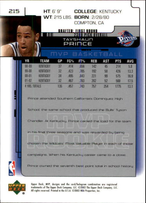 A8481- 2002-03 Upper Deck MVP Basketball #s 1-220 -You Pick- 15+ FREE US SHIP - Picture 429 of 439