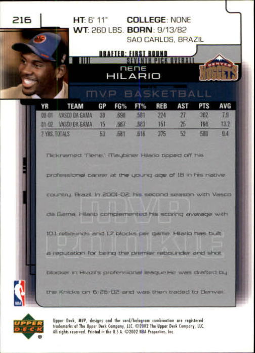 A8481- 2002-03 Upper Deck MVP Basketball #s 1-220 -You Pick- 15+ FREE US SHIP - Picture 431 of 439