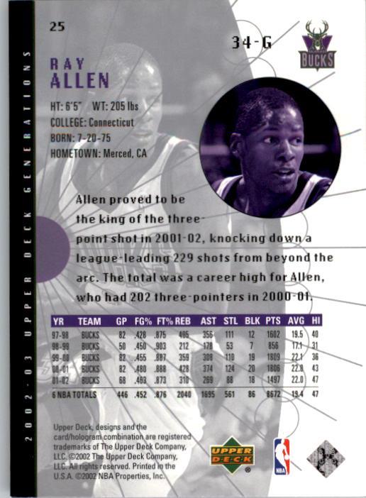 Ray Allen cards (1997-2021) Bucks Celtics Sonics Heat - Picture 167 of 349