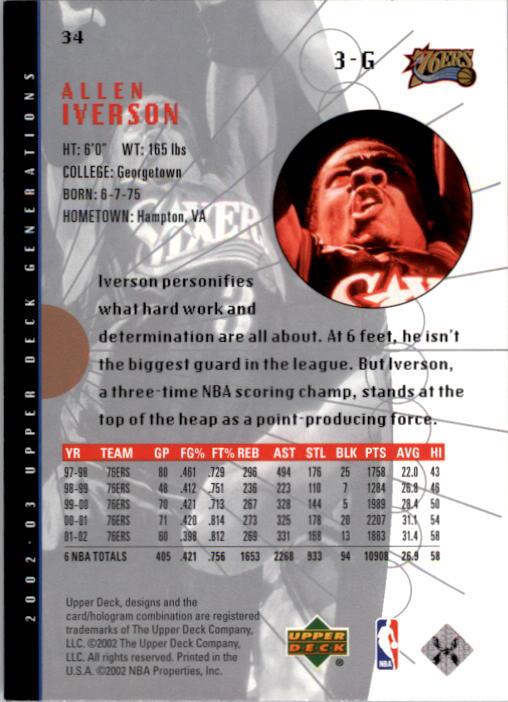 Allen Iverson cards (1997-2021) 76ers Nuggets - You Choose - Bild 98 von 228