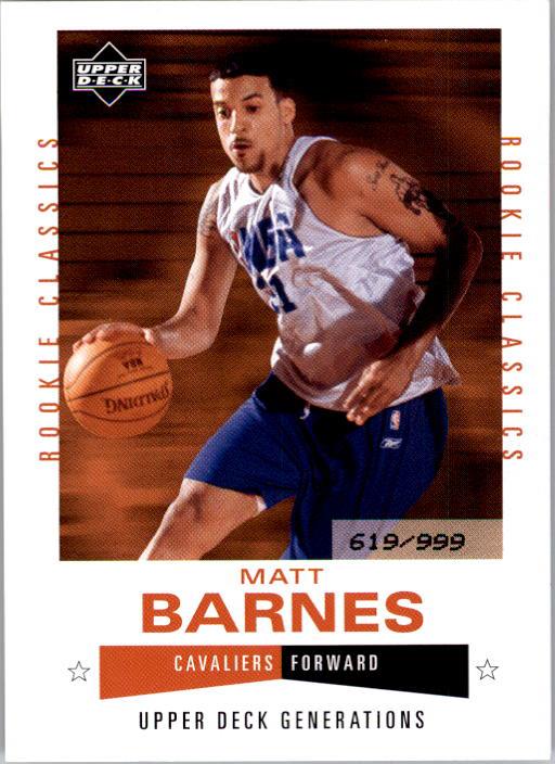 2002-03 Upper Deck Generations #233 Matt Barnes