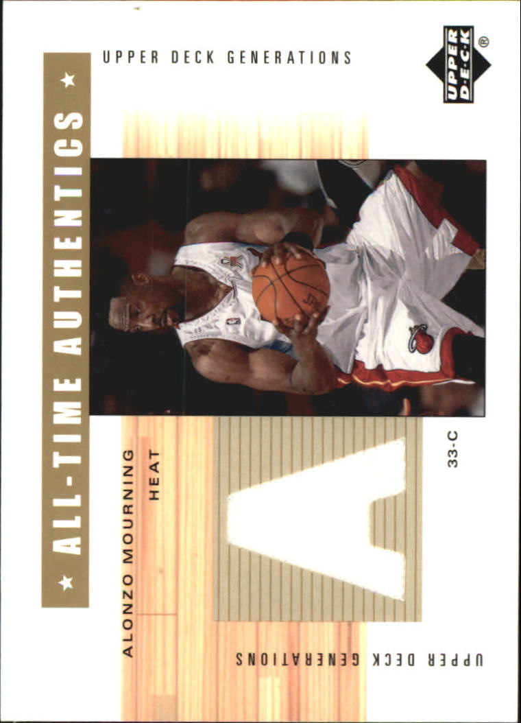 2002-03 Upper Deck Generations All-Time Authentics #AMA Alonzo Mourning
