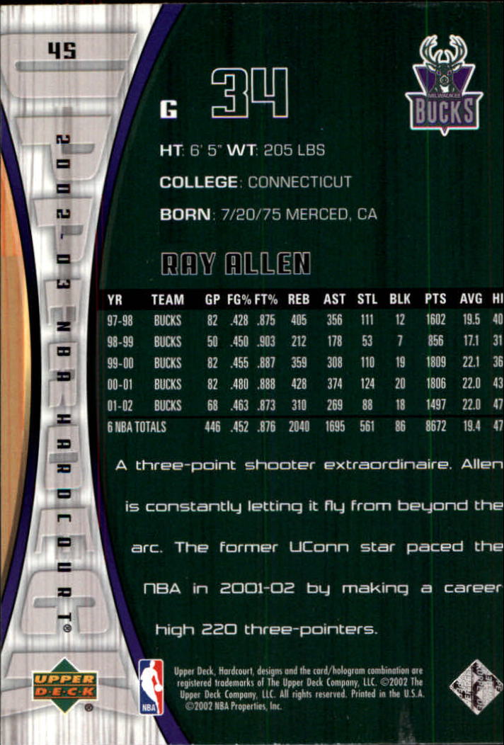 Ray Allen cards (1997-2021) Bucks Celtics Sonics Heat - Picture 169 of 349