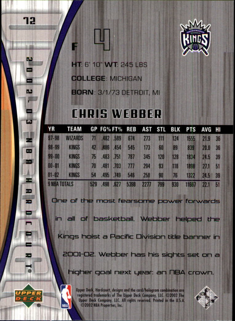 Chris webber cards (1994-2022) Kings Bullets 76ers - You Choose - Picture 181 of 258