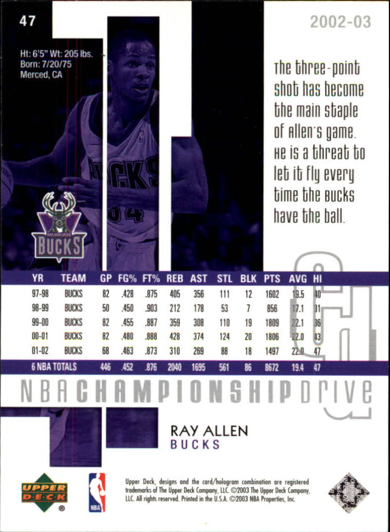 Ray Allen cards (1997-2021) Bucks Celtics Sonics Heat - Picture 165 of 349