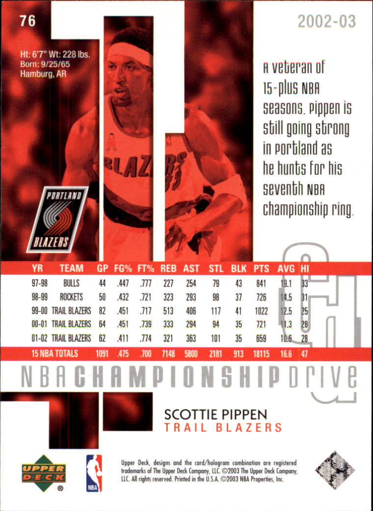 Scottie Pippen cards (1989-2019) Bulls Blazers - You Choose - Bild 214 von 239
