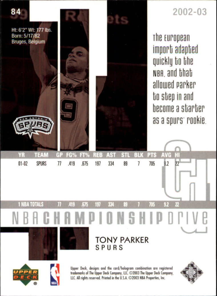 Tony Parker cards (2002-2018) Spurs Hornets - You Choose - Picture 27 of 227