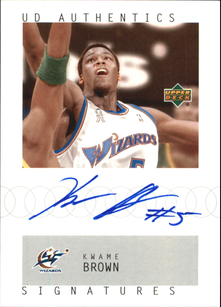 2002 03 UD Authentics Signatures KW Kwame Brown NM MT