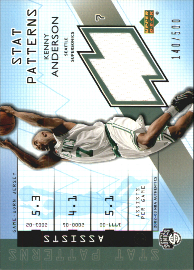 2002-03 UD Authentics Stat Patterns #KAS Kenny Anderson