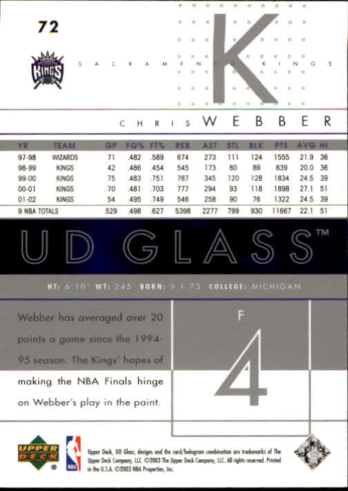 Chris webber cards (1994-2022) Kings Bullets 76ers - You Choose - Picture 177 of 258