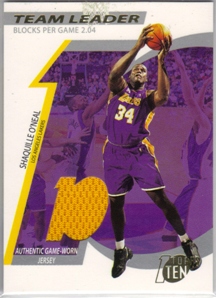 2002-03 Topps Ten Team Leader Relics #TLSO Shaquille O'Neal/1500