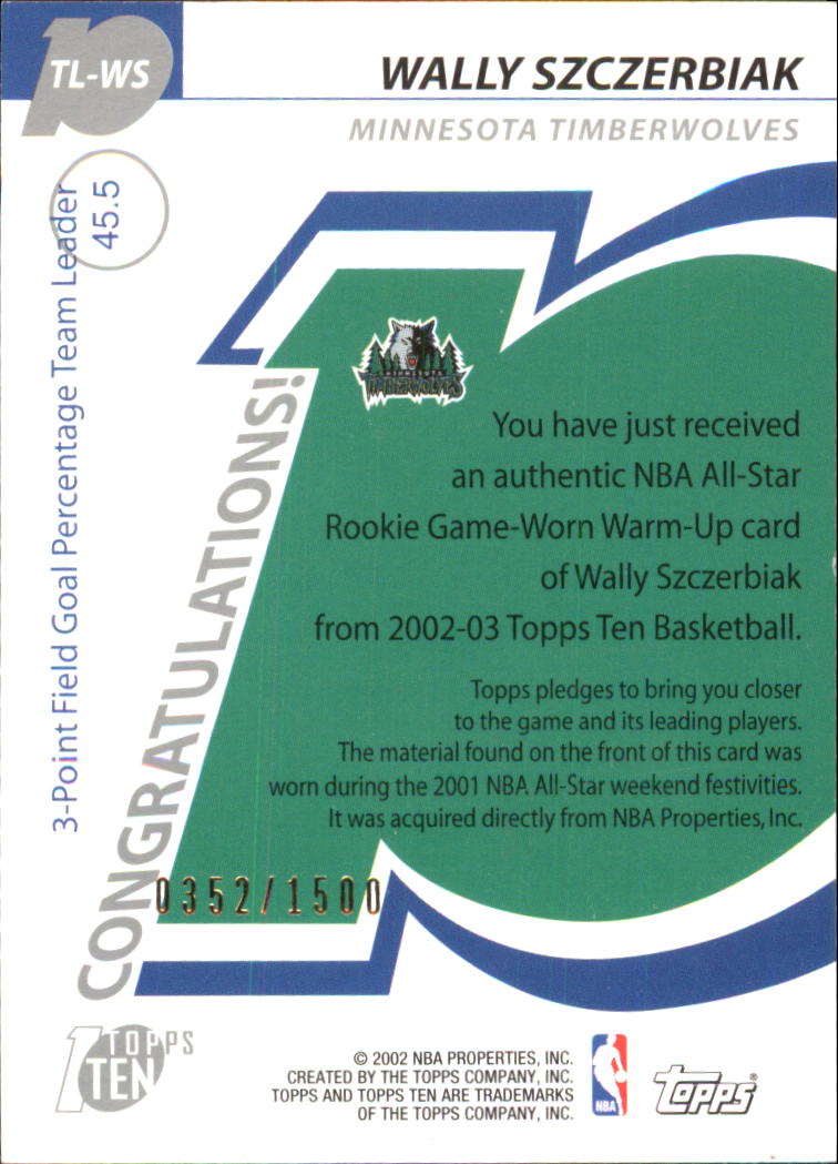 A1611- 2002-03 Topps Ten Bk Card #s 1-150 +Inserts -You Pick- 15+ FREE US SHIP - Picture 251 of 251