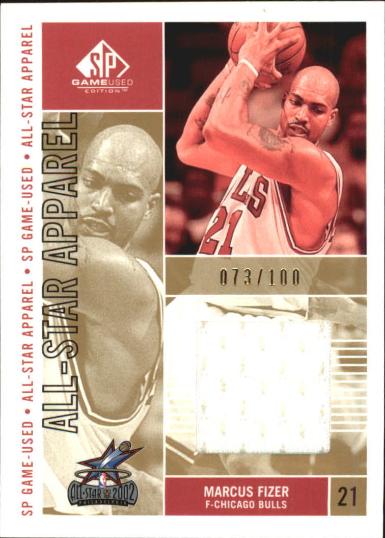 2002-03 SP Game Used All-Star Apparel Gold #MFAS Marcus Fizer