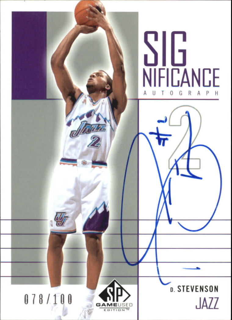 2002-03 SP Game Used SIGnificance #DS DeShawn Stevenson